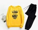 Men's Printed Polyester Track Suit - 2 Pcs Set in Yellow My Store